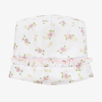 Shop Magnolia Baby Baby Girls White & Pink Hope's Rose Layette Hat