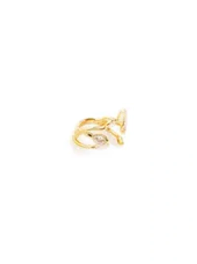 Shop Alan Crocetti Rush Gold-plated Silver Ring In Golden