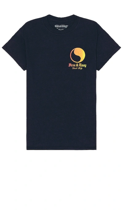 Shop Free And Easy Olde English Tee In Navy