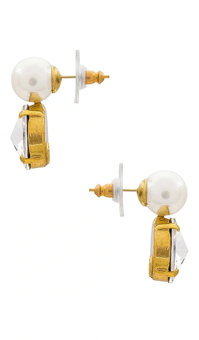 Shop Jennifer Behr Demi Earring In Crystal Antique Gold