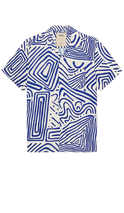 Shop Oas Eldovado Viscose Shirt In Blue