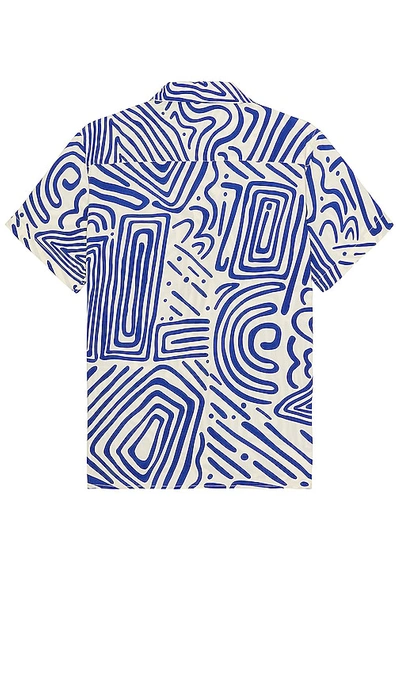 Shop Oas Eldovado Viscose Shirt In Blue