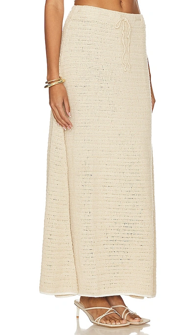 Shop S/w/f Trimmed Maxi Skirt In Naturel