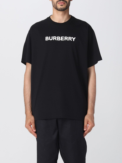 Shop Burberry Cotton T-shirt In Black