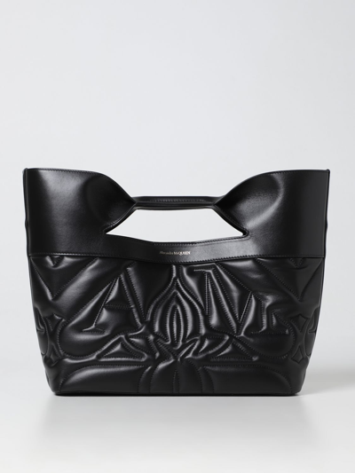 Alexander Mcqueen Mcqueen The Bow Bag In Quilted Leather In Black