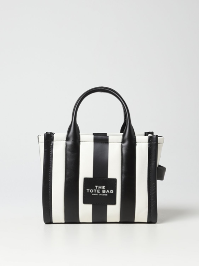 Shop Marc Jacobs The Tote Bag  In Bicolor Nappa In Black
