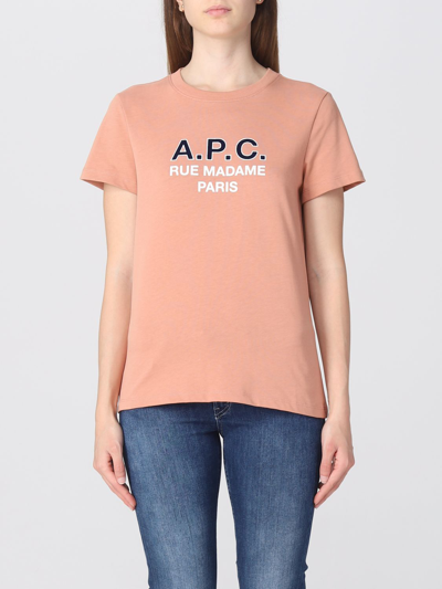 Shop Apc T-shirt A.p.c. Woman Color Pink