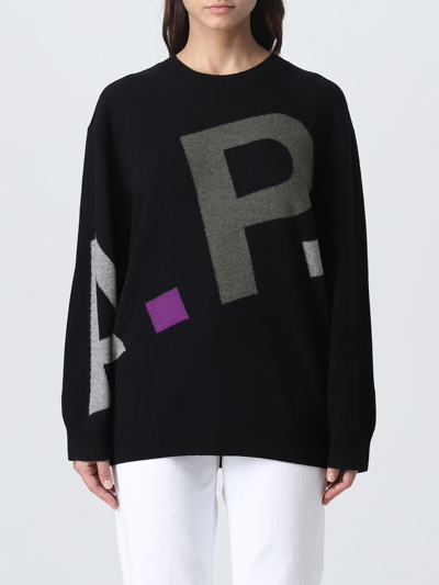 Shop Apc Sweater A.p.c. Woman Color Black