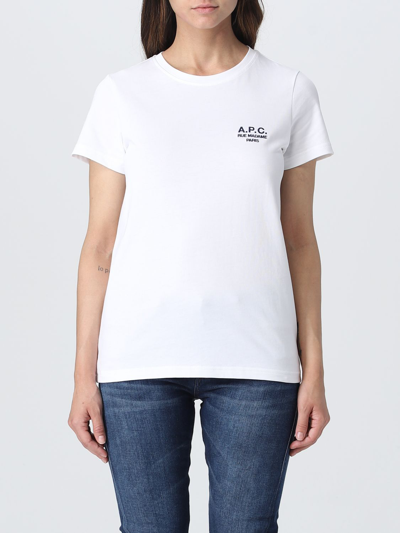 Shop Apc T-shirt A.p.c. Woman Color White