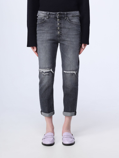 Shop Dondup Jeans In Stretch Denim In Black