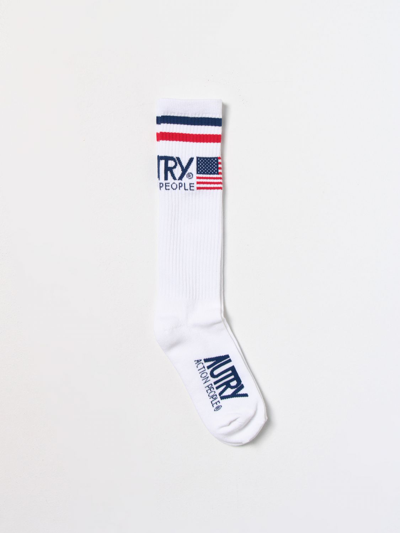 Shop Autry Socks In Stretch Cotton In White