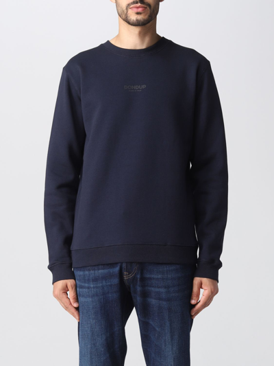 Shop Dondup Cotton Sweatshirt In Blue