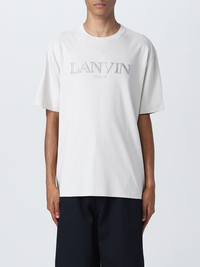 Shop Lanvin T-shirt  Men Color Beige