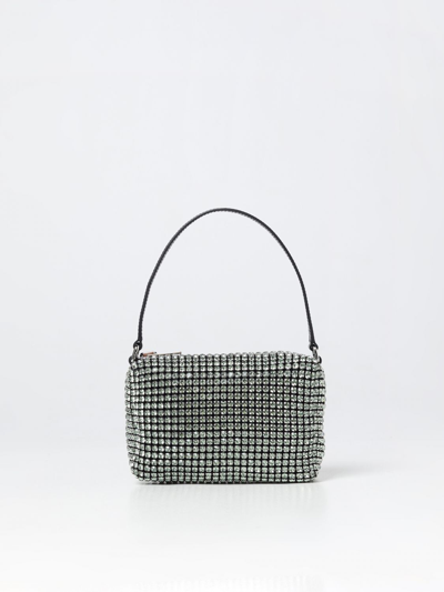 Shop Alexander Wang Heiress  Bag In Fabric With Rhinestones In Silver