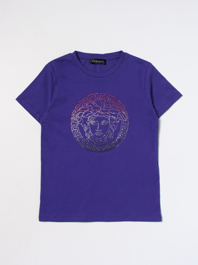 Shop Young Versace Versace Young Cotton T-shirt In Multicolor