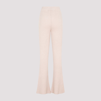 Shop Peserico Flare Knit Rib Pant Pants In Nude &amp; Neutrals