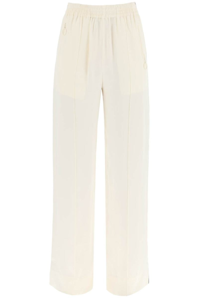 Shop See By Chloé See By Chloe Piped Satin Pants In White