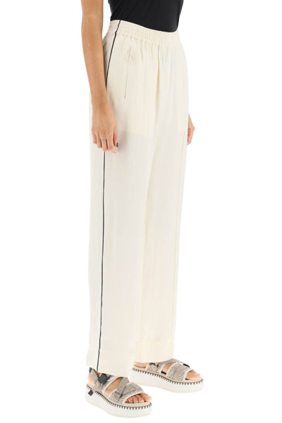 Shop See By Chloé See By Chloe Piped Satin Pants In White