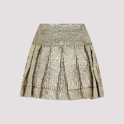 Shop Simone Rocha Pleated Mini Kilt With Ties Skirt In Metallic