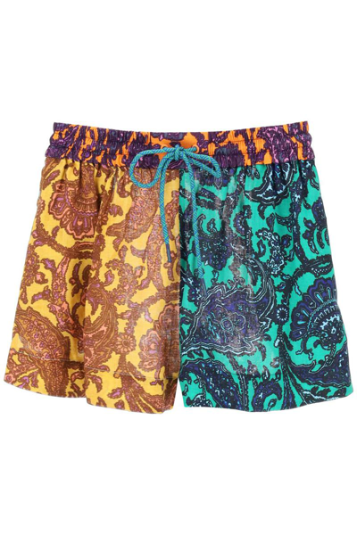 Shop Zimmermann 'tiggy' Cotton Shorts In Multicolor