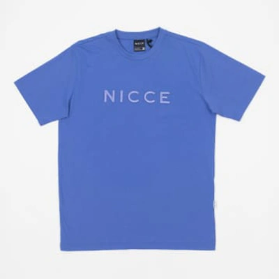 Shop Nicce Garment Dye Mercury T-shirt In Iris Blue