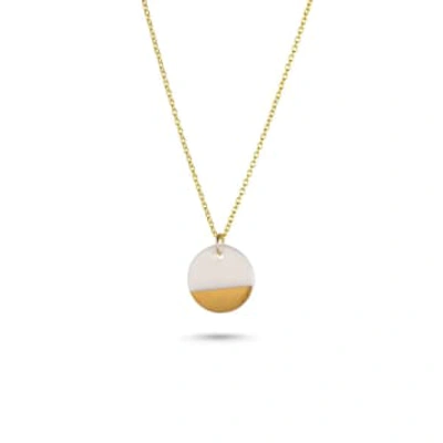 Shop One & Eight Porcelain Gold Dipped Necklace