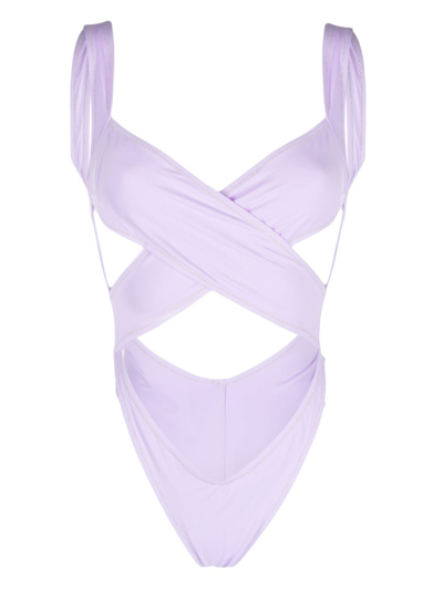 Shop Reina Olga Exotica Wrap Bikini In Violet
