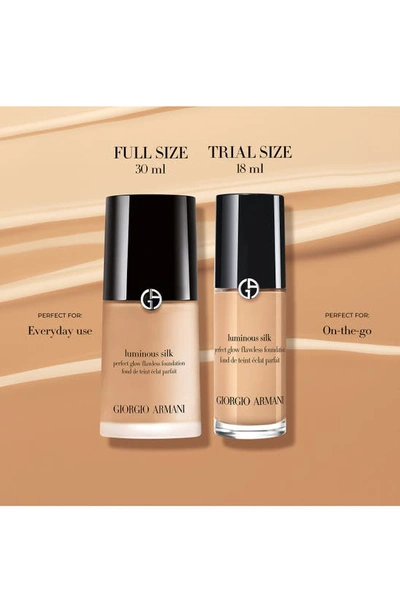 Armani Collezioni Armani Beauty Luminous Silk Natural Glow Foundation In 8.5 Tan To Deep/peach