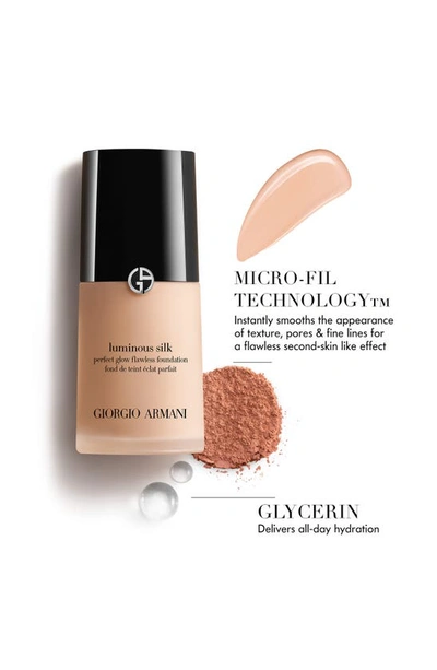 Armani Collezioni Armani Beauty Luminous Silk Natural Glow Foundation In 8.5 Tan To Deep/peach