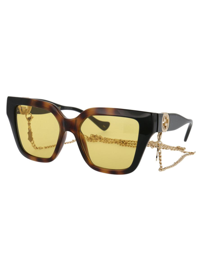 Shop Gucci Sunglasses In 004 Havana Black Yellow