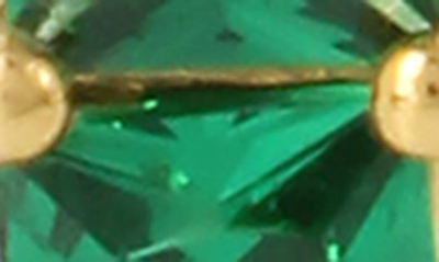 Shop Kurt Geiger London Crystal Huggie Hoop Earrings In Emerald