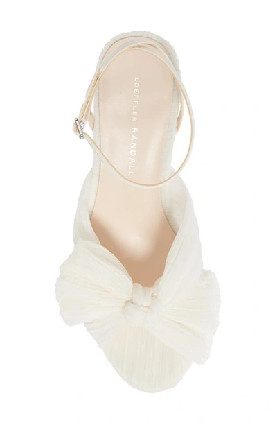Shop Loeffler Randall Dahlia Ankle Strap Knotted Sandal In Pearl