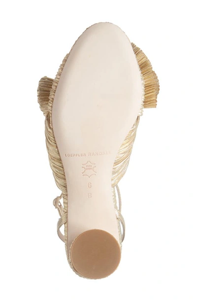 Shop Loeffler Randall Dahlia Ankle Strap Knotted Sandal In Gold