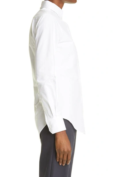 Shop Thom Browne Cotton Button-down Shirt In White