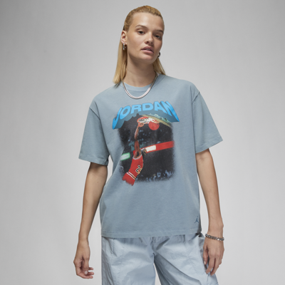 Shop Jordan Women's  (her)itage Graphic T-shirt In Blue