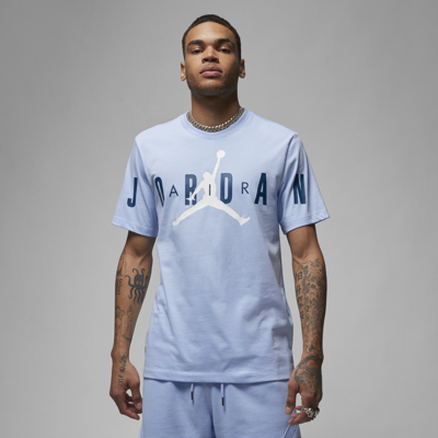 Shop Jordan Men's  Air Stretch T-shirt In Blue