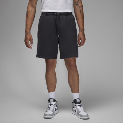 Shop Jordan Men's Air  Wordmark Fleece Shorts In Black