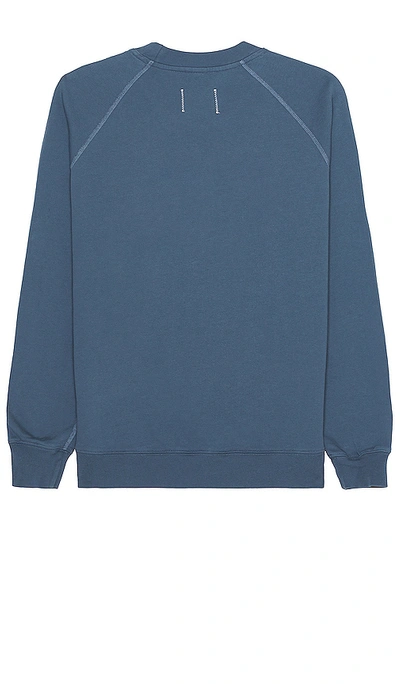 Shop Reigning Champ Lightweight Terry Classic Crewneck In Washed Blue