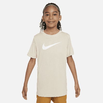 Shop Nike Dri-fit Legend Big Kids' (boys') T-shirt In Brown