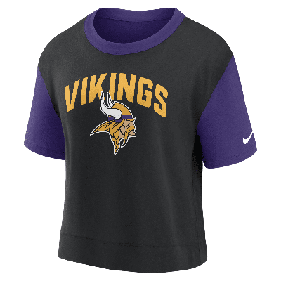 Shop Nike Women's Fashion (nfl Minnesota Vikings) High-hip T-shirt In Purple