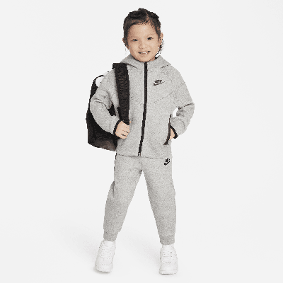 Shop Nike Sportswear Tech Fleece Full-zip Set Toddler 2-piece Hoodie Set In Grey
