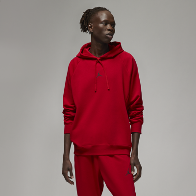 Shop Jordan Men's  Dri-fit Sport Crossover Fleece Hoodie In Red