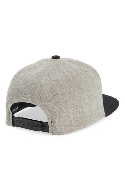 Shop Brixton Oath Iii Snapback Baseball Cap In Light Heather Grey/black