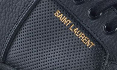 Shop Saint Laurent Sl/61 Low Top Sneaker In Black/ Amber