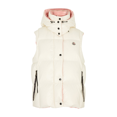 Shop Moncler Luzule Quilted Shell Gilet In White
