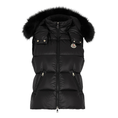 Shop Moncler Gallinule Quilted Shell Gilet In Black
