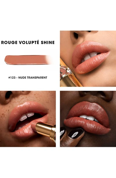 Shop Saint Laurent Rouge Volupté Shine Oil-in-stick Lipstick Balm In 123 Nude Transparent