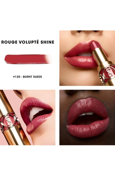 Shop Saint Laurent Rouge Volupté Shine Oil-in-stick Lipstick Balm In 130 Burnt Suede