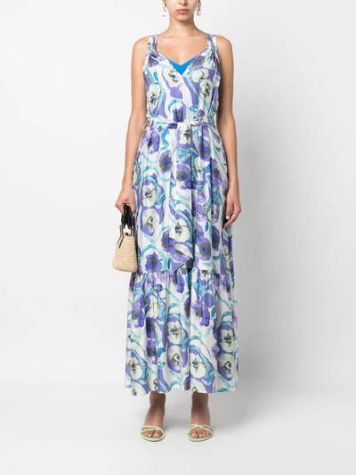 Shop Diane Von Furstenberg Jodie Floral-print Midi Dress In White