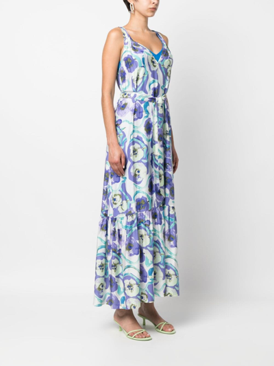 Shop Diane Von Furstenberg Jodie Floral-print Midi Dress In White